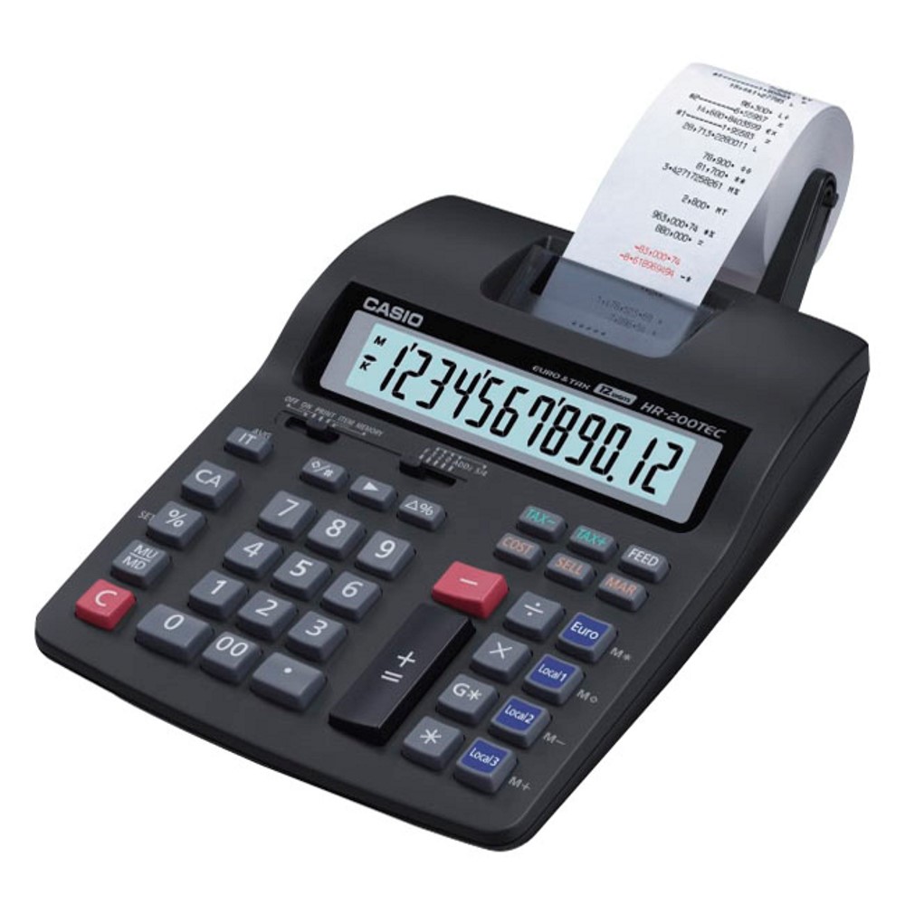 Калькулятор с печатью чека CASIO HR-200TEC