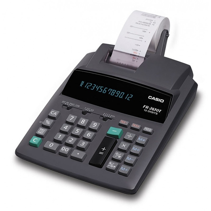 Калькулятор с печатью Casio FR-2650T-GYB-E-EC